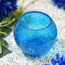 Load image into Gallery viewer, Blue Crackled Matki Candle Holder
