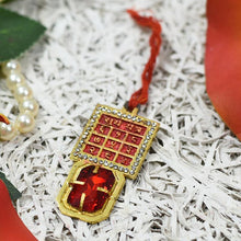 Load image into Gallery viewer, Shri Sun/Surya Yantra Pendant with Red Stone