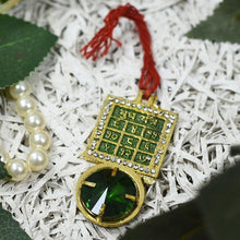 Load image into Gallery viewer, Divine Shri Budh Yantra Pendant with Green Stone
