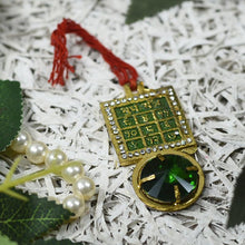Load image into Gallery viewer, Divine Shri Budh Yantra Pendant with Green Stone