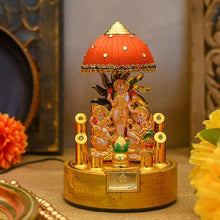 Load image into Gallery viewer, Antique LED Rotating Set With Laxmi Ganesh Saraswati Statue