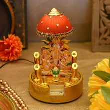 Load image into Gallery viewer, Antique LED Rotating Set With Laxmi Ganesh Saraswati Statue
