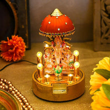 Load image into Gallery viewer, Antique LED Rotating Set With Laxmi Ganesh Saraswati Statue