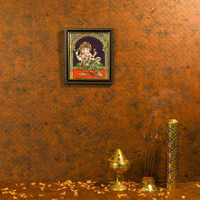 Load image into Gallery viewer, Golden Framed Lord Ganesha Hand-Painted Tanjore Painting