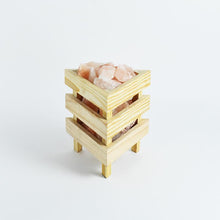Load image into Gallery viewer, Himalayan Pink Salt Triangular Basket Glow Lamp