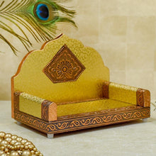 Load image into Gallery viewer, Elegant Golden Laddu Gopal Singhasan