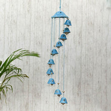 Load image into Gallery viewer, Handcrafted Blue Ceramic Wind Chime