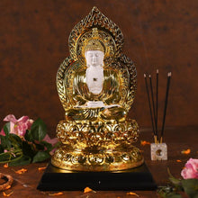 Load image into Gallery viewer, Antique Golden And White Buddha Statue