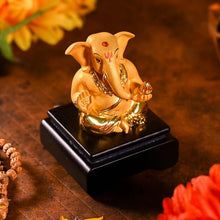 Load image into Gallery viewer, Golden Ganesha Idol