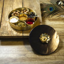 Load image into Gallery viewer, Elite Handcrafted Brass Pooja Lotus Samagridaan