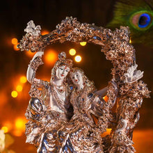 Load image into Gallery viewer, Antique Coral Peach Radha Krishna on Jhula
