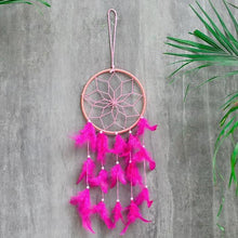 Load image into Gallery viewer, Handmade Pink Feathers Dreamcatcher