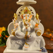 Load image into Gallery viewer, Divine Lord Ganesha On Singhasan Statue