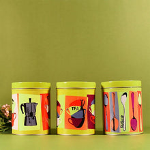 Load image into Gallery viewer, Vintage Tea Coffee Sugar Tin Jar (SET OF 3)