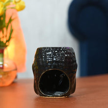 Load image into Gallery viewer, Impressive Meditating Buddha Aroma Diffuser Tealight Holder Black
