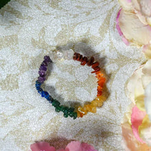 Load image into Gallery viewer, 7 Chakra Natural Stone Chip Bracelet
