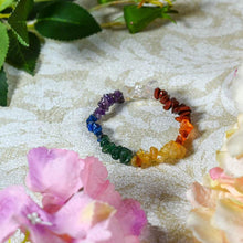 Load image into Gallery viewer, 7 Chakra Natural Stone Chip Bracelet