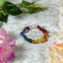Load image into Gallery viewer, 7 Chakra Natural Stone Chip Bracelet