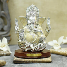Load image into Gallery viewer, Dazzling Silverish Ganesha Idol/Murti