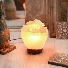 Load image into Gallery viewer, Himalayan Pink Salt Square Firebowl Glow Lamp