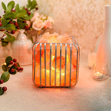 Load image into Gallery viewer, Square Iron Basket Himalayan Salt Lamp
