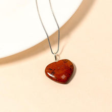 Load image into Gallery viewer, Red Jasper Heart Pendant Necklace for Protection