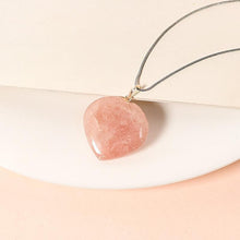 Load image into Gallery viewer, Rose Quartz Heart Pendant Necklace