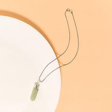 Load image into Gallery viewer, Green Aventurine Pencil Pendant Necklace for Confidence