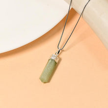 Load image into Gallery viewer, Green Aventurine Pencil Pendant Necklace for Confidence