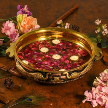 Load image into Gallery viewer, Antique Urli With Peacock And Flower Design