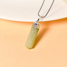 Load image into Gallery viewer, Green Aventurine Pencil Pendant Necklace for Confidence