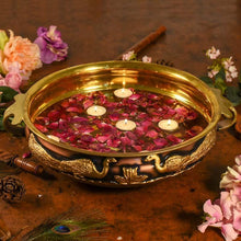 Load image into Gallery viewer, Antique Urli With Peacock And Flower Design