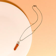 Load image into Gallery viewer, Carnelian Pencil Pendant Necklace for Ambition