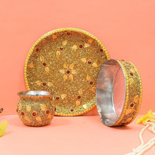 Load image into Gallery viewer, Embellished Karwa Chauth Thali Set