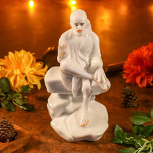 Load image into Gallery viewer, Handcrafted White Sai Baba Idol