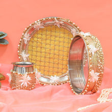Load image into Gallery viewer, Yellow Zinnia Karwa Chauth Thali Set