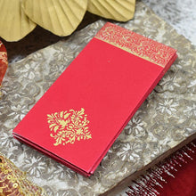 Load image into Gallery viewer, Red Shagun Envelope (Pack of 5)