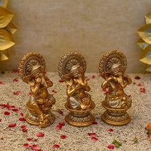 Load image into Gallery viewer, Three Wise Ganeshas⎮Speak, See and Hear No Evil (Set of 3)
