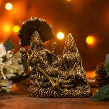 Load image into Gallery viewer, Auspicious Vishnu Lakshmi Brass Murti
