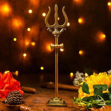 Load image into Gallery viewer, Divine Brass Trishul Showpiece