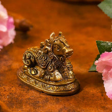 Load image into Gallery viewer, Antique Brass Nandi Statue