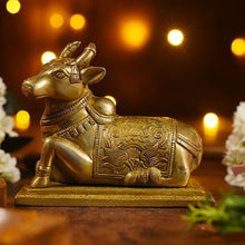Load image into Gallery viewer, Antique Brass Nandi With Lotus Design