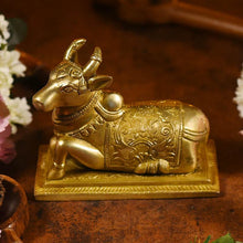 Load image into Gallery viewer, Antique Brass Nandi With Lotus Design