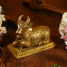 Load image into Gallery viewer, Antique Brass Nandi With Lotus Design