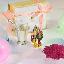 Load image into Gallery viewer, My Silver Holi Box With Radha Krishna Idol