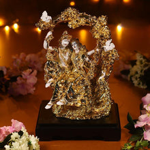 Load image into Gallery viewer, Antique Coral Gold And White Radha Krishna on Jhula