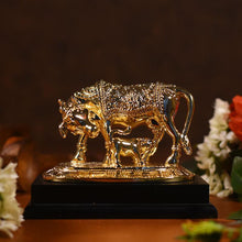 Load image into Gallery viewer, Auspicious Golden Kamdhenu with Calf Statue