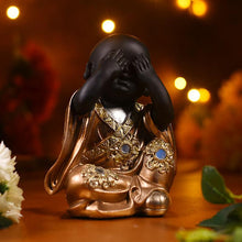 Load image into Gallery viewer, Buddhist Baby Monk In See No Evil Pose