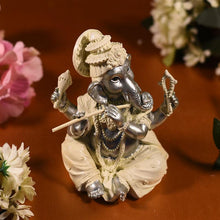 Load image into Gallery viewer, Handmade Clay Ganesha Statue with Flute