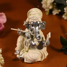 Load image into Gallery viewer, Handmade Clay Ganesha Statue with Flute